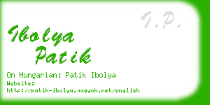 ibolya patik business card